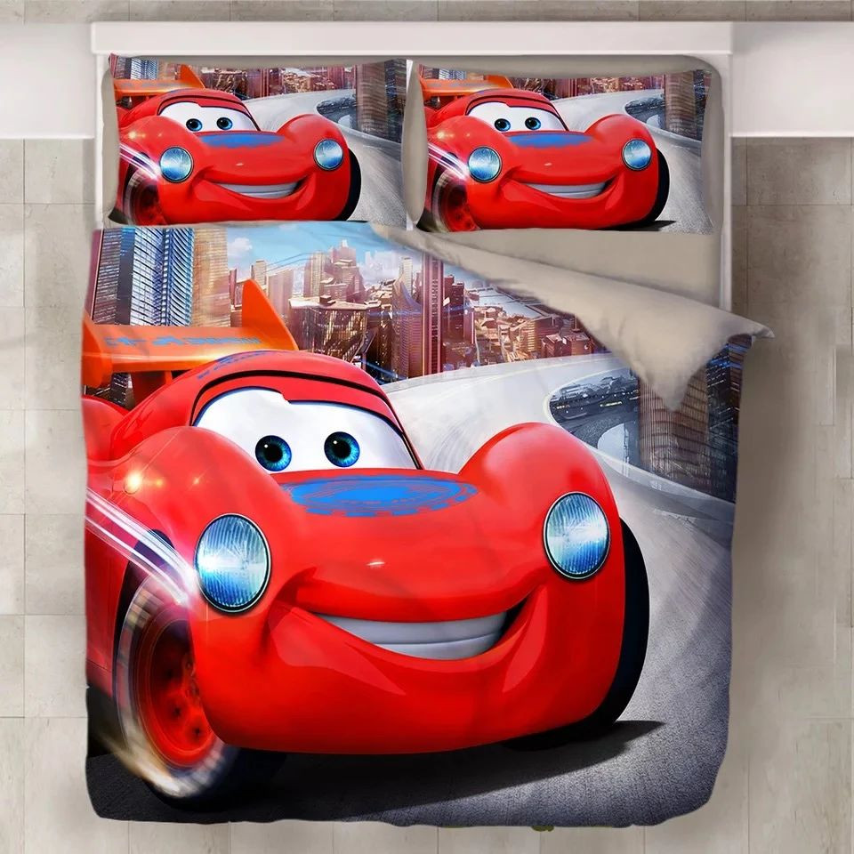 Movie Cars Lightning McQueen 6 Duvet Cover Set - Bedding Set