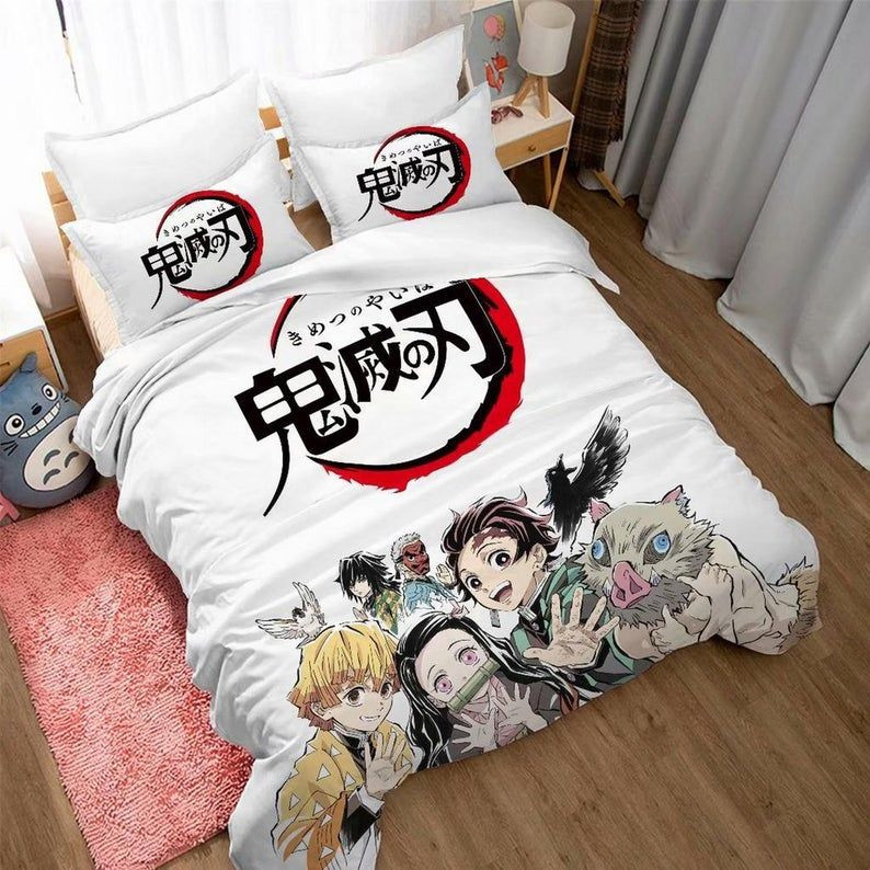 Kimetsu No Yaiba Anime Demon Duvet Cover Set - Bedding Set