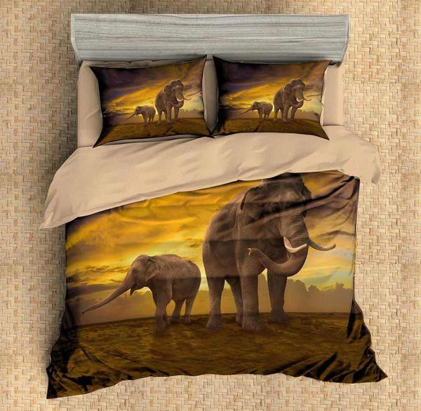 Elephant 2 Duvet Cover Set - Bedding Set