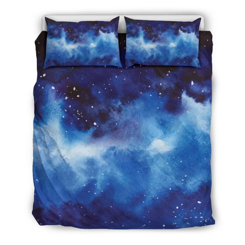 Dark Blue Galaxy Space Duvet Cover Set - Bedding Set