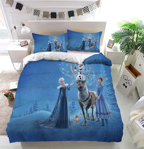 Disney Frozen Elsa Anna Christmas Duvet Cover Set - Bedding Set