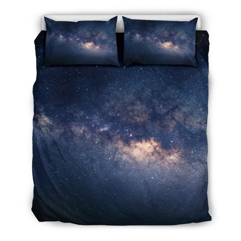 Dark Milky Way Galaxy Space Duvet Cover Set - Bedding Set