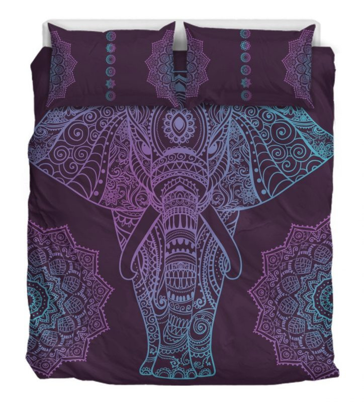 Purple Elephant Duver Duvet Cover Set - Bedding Set