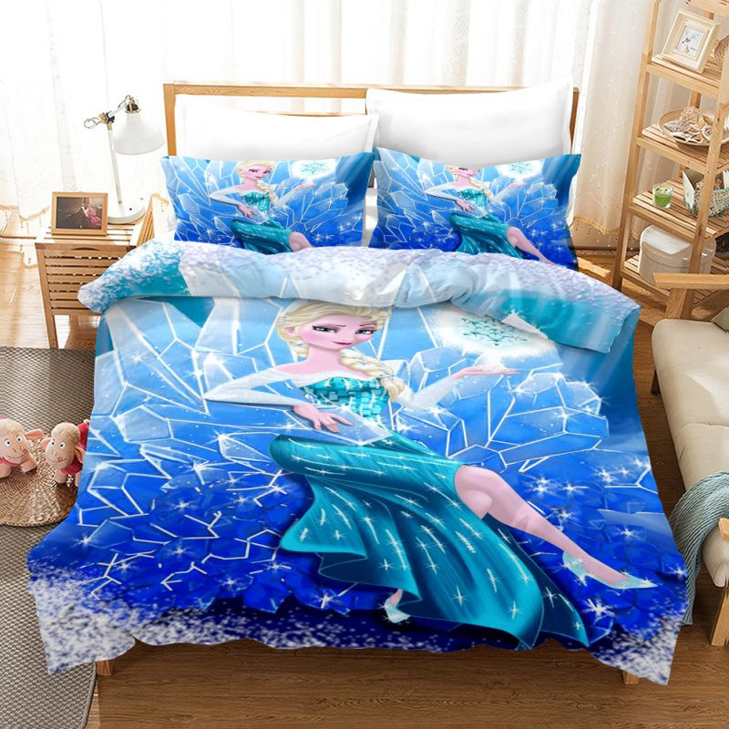 Frozen Elsa Queen 3 Duvet Cover Set - Bedding Set
