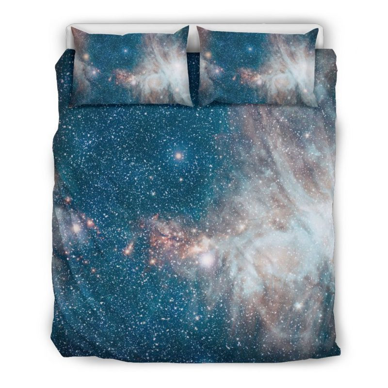 White Cloud Galaxy Space Duvet Cover Set - Bedding Set