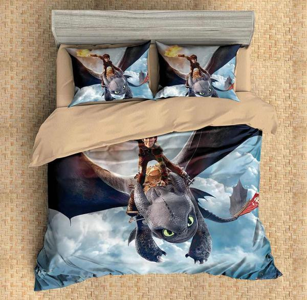 ize How To Train Your Dragon Duvet Cover Set - Bedding Set