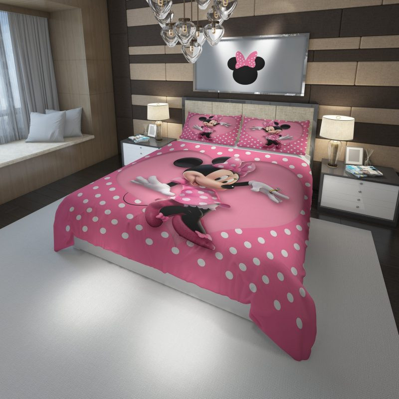 Mickey Minnie Mouse Duvet Cover Set - Bedding Set