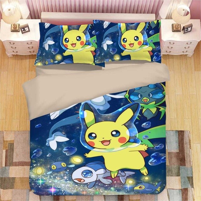 Pikachu Pokemon 5 Duvet Cover Set - Bedding Set