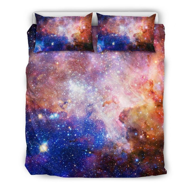 Light Stardust Galaxy Deep Space Duvet Cover Set - Bedding Set