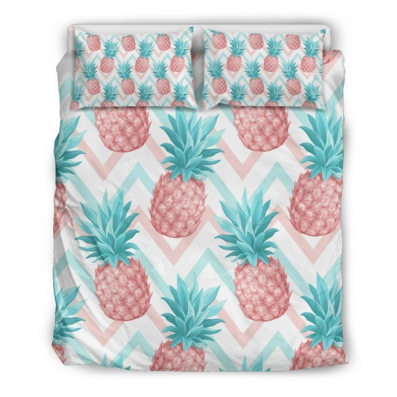 Bright Zig Zag Pineapple Duvet Cover Set - Bedding Set