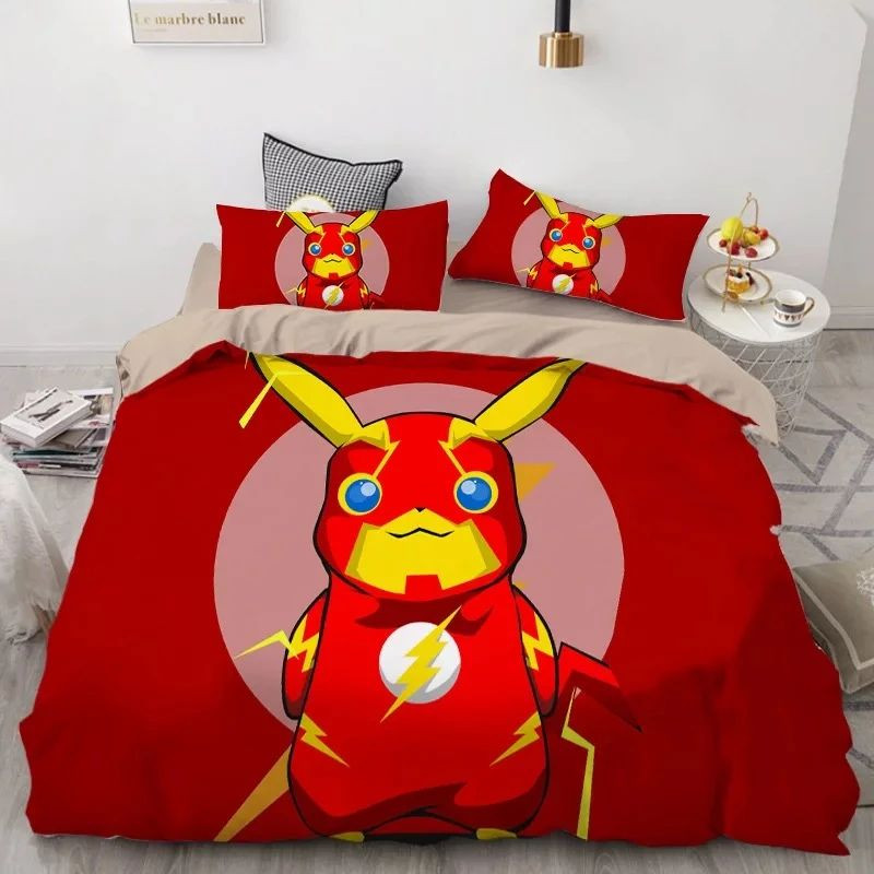 Pokemon Pikachu Iron Man Duvet Cover Set - Bedding Set