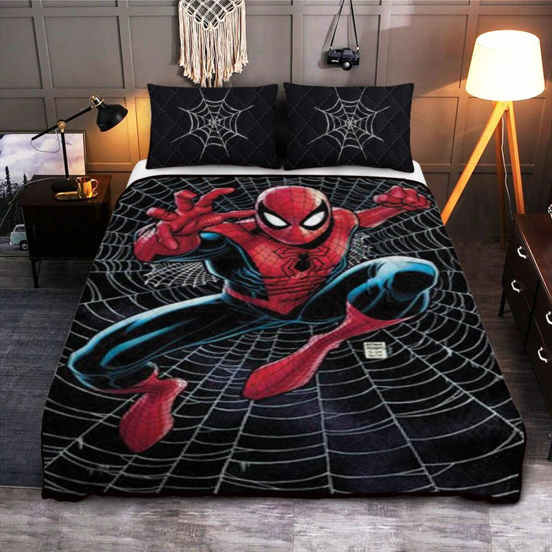 Spider Man Dark Night Marvel  Duvet Cover Set - Bedding Set