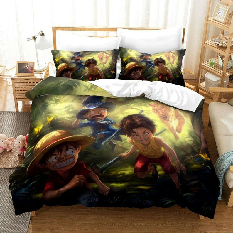 One Piece 18 Characters Duvet Cover Set - Bedding Set