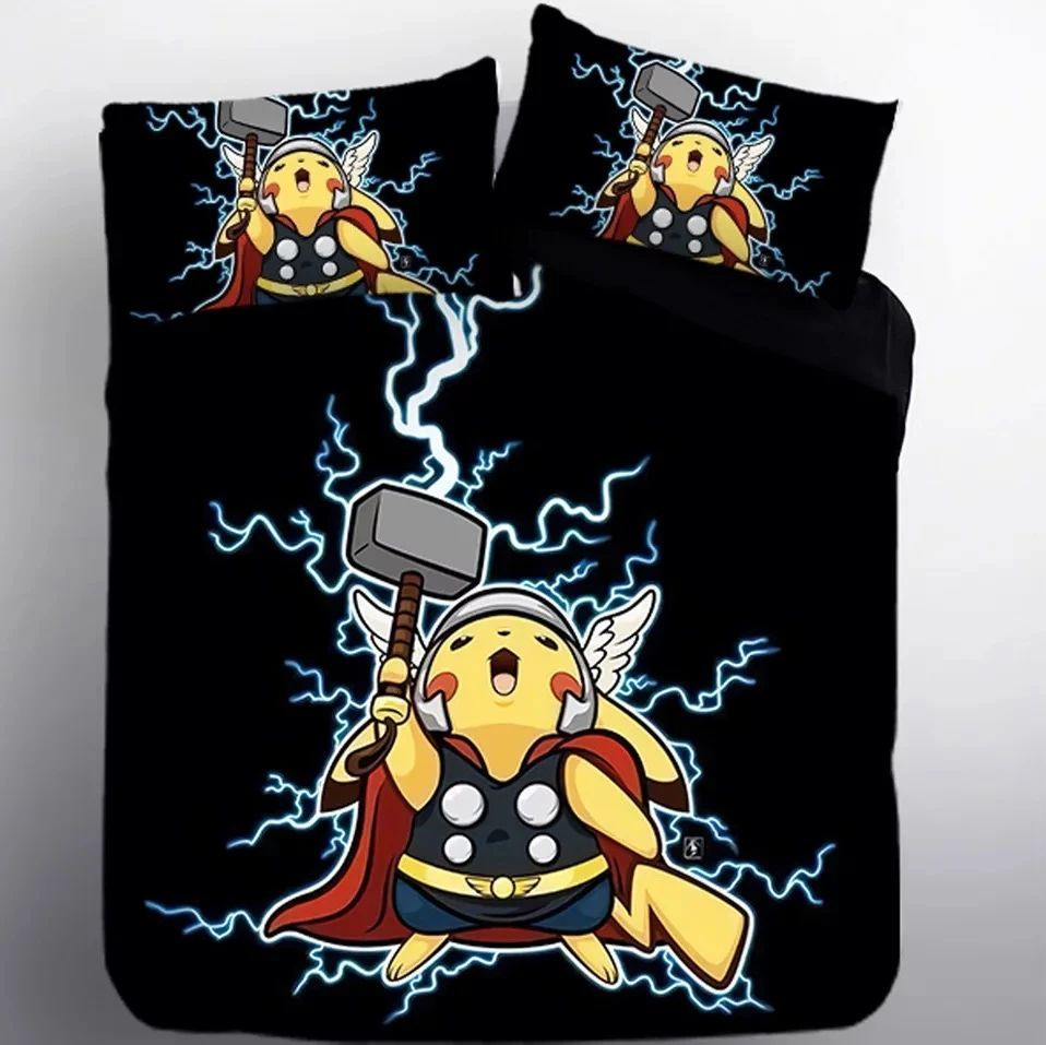 Pokemon Pikachu Thor Duvet Cover Set - Bedding Set