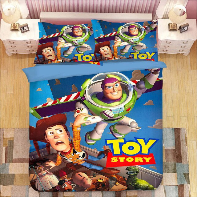 Disney Toy Story Sherif Woody Buzz Lightyear 12 Duvet Cover Set - Bedding Set