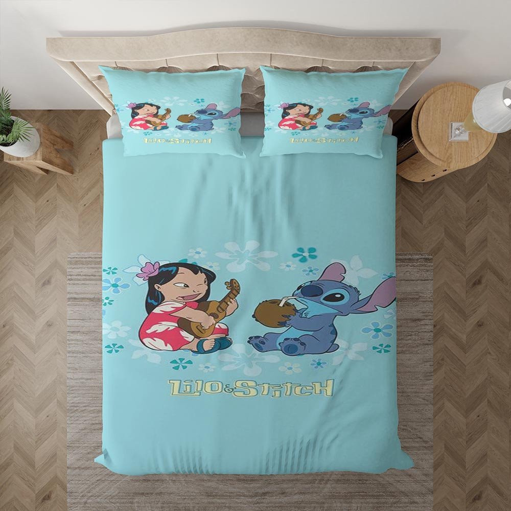 Disney Lilo And Stitch Enjoy Life Duvet Cover Set - Bedding Set