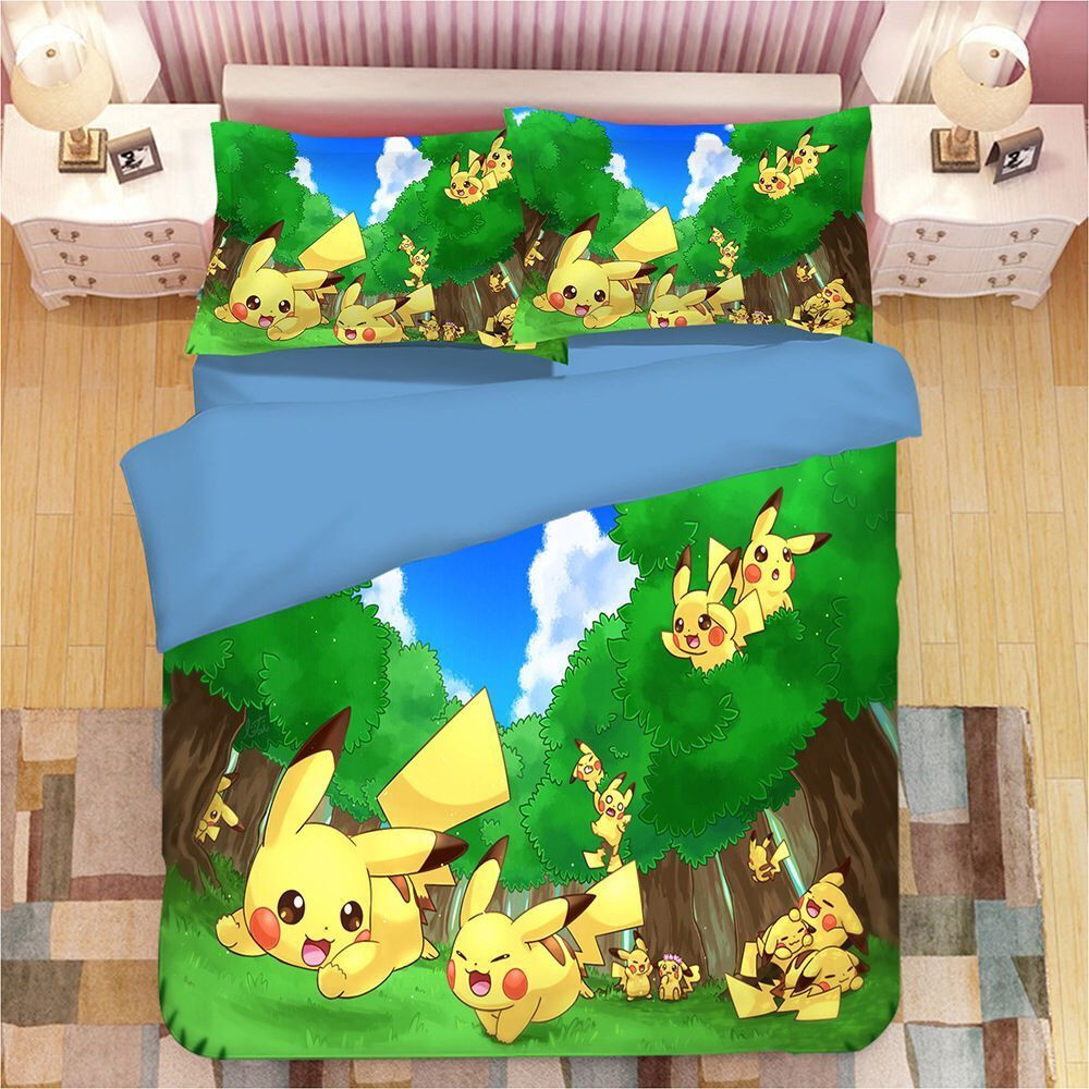 Pikachu Pokemon 12 Duvet Cover Set - Bedding Set
