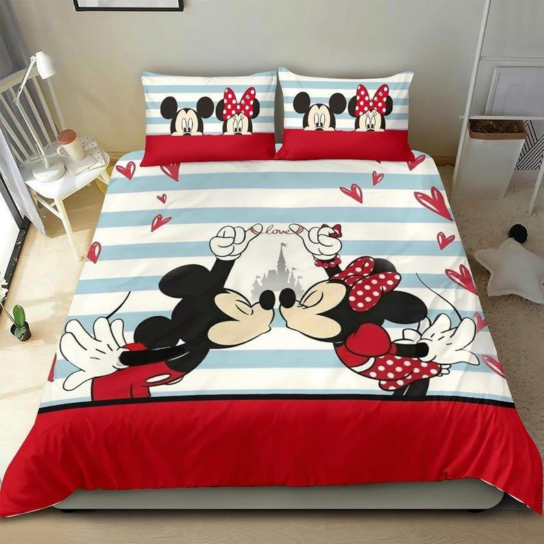 Disney Mickey Mouse And Minnie Mouse 5 Duvet Cover Set - Bedding Set