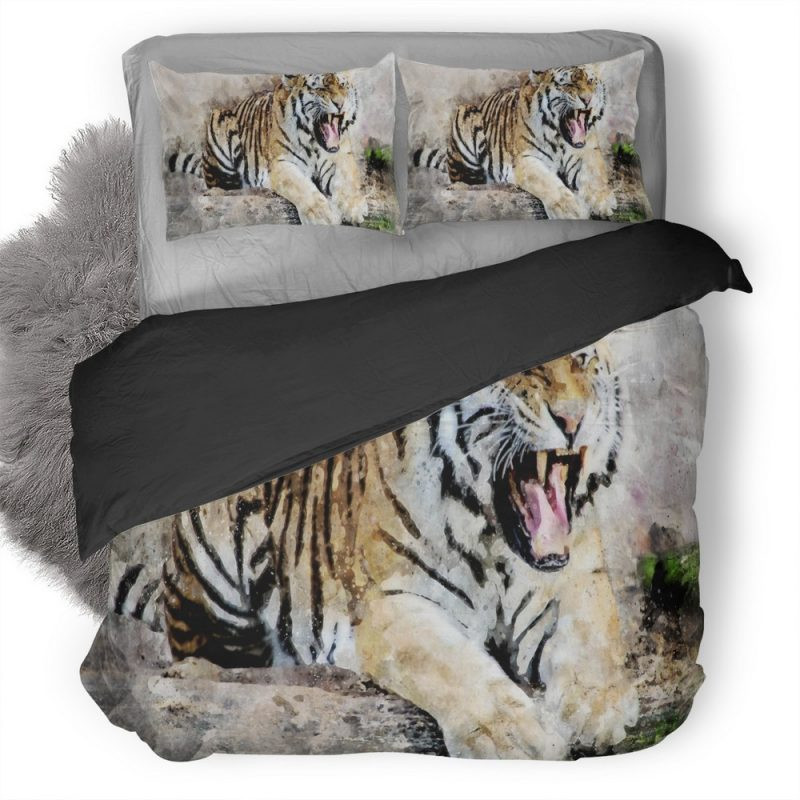 Tiger Abstract Art Vr Duvet Cover Set - Bedding Set