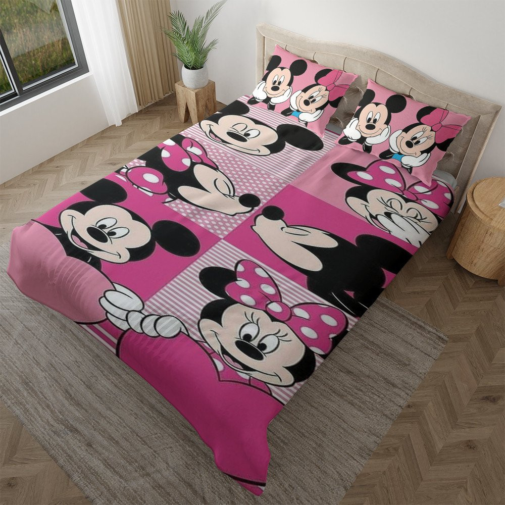 Disney Mickey Mouse Minnie Mouse 4 Duvet Cover Set - Bedding Set