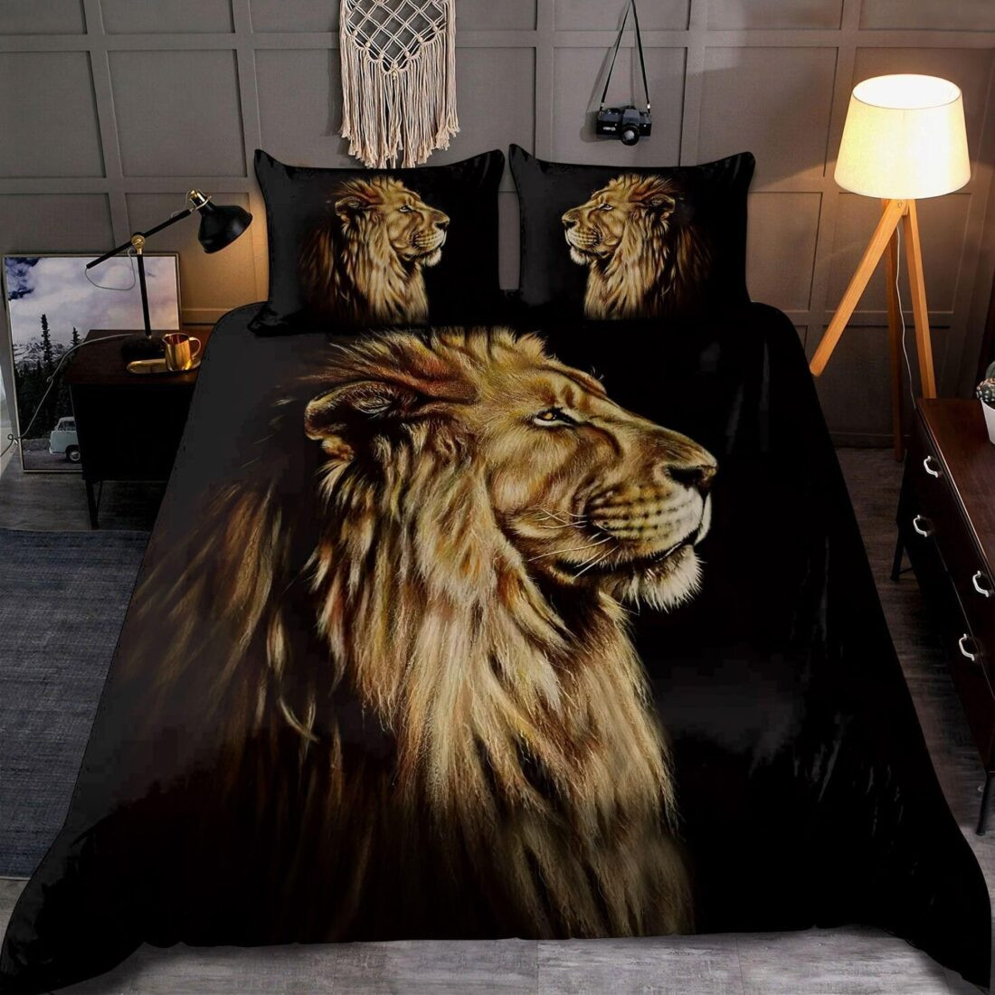 Lion King Animal Duvet Cover Set - Bedding Set
