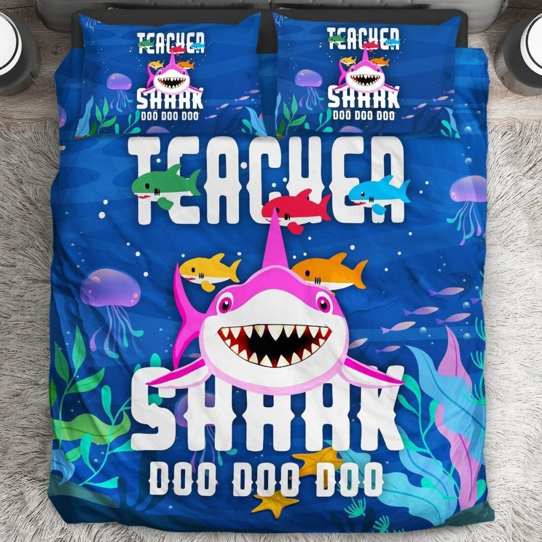 Teacher Shark Doo Doo Doo Doo Duvet Cover Set - Bedding Set