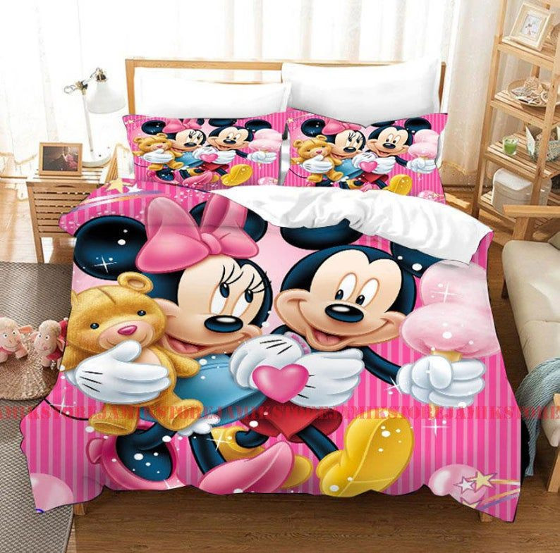 Disney Mickey Mouse And Minnie Mouse 2 Duvet Cover Set - Bedding Set