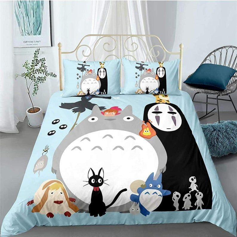 Anime My Neighbor Totoro 3 Duvet Cover Set - Bedding Set