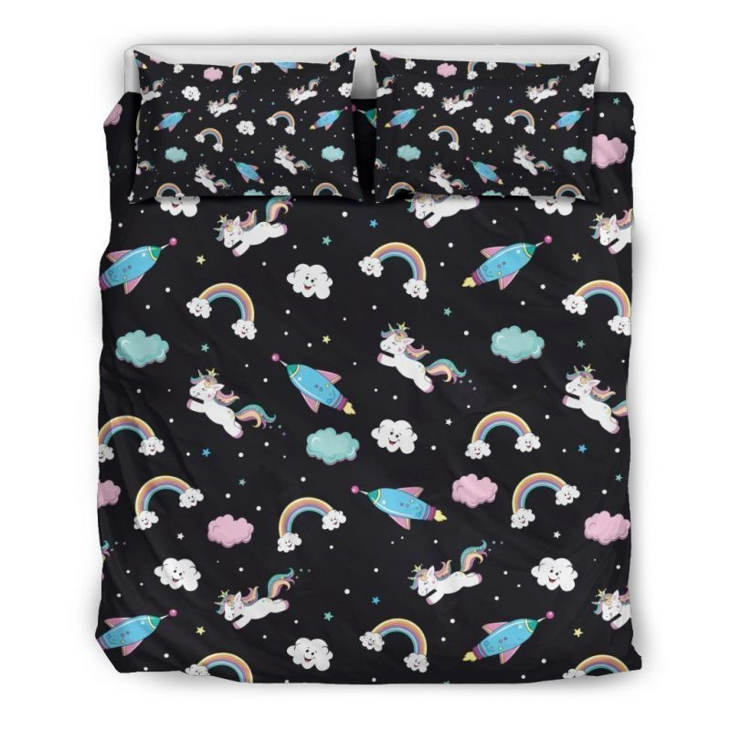 Star Space Unicorn Duvet Cover Set - Bedding Set