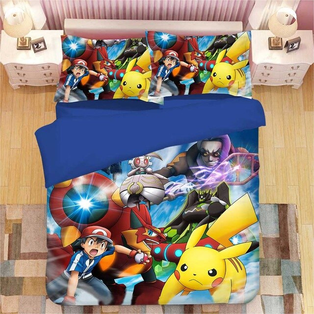Pikachu Pokemon and Friends All Characters Duvet Cover Set - Bedding Set