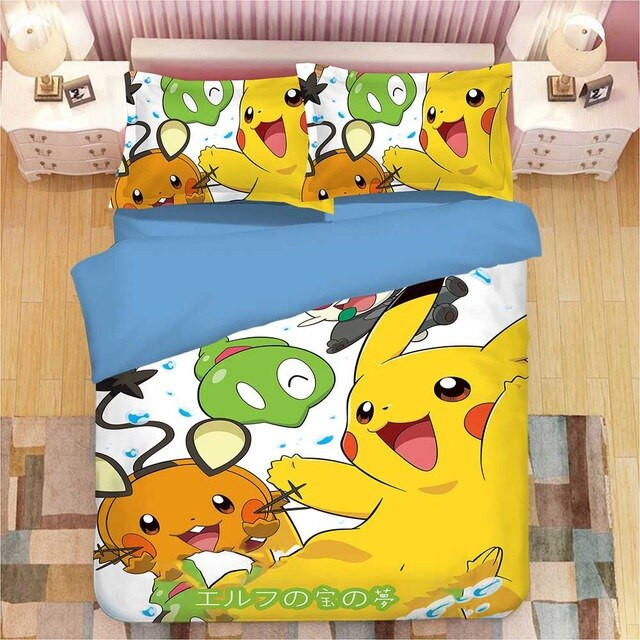 Pikachu Pokemon 7 Duvet Cover Set - Bedding Set