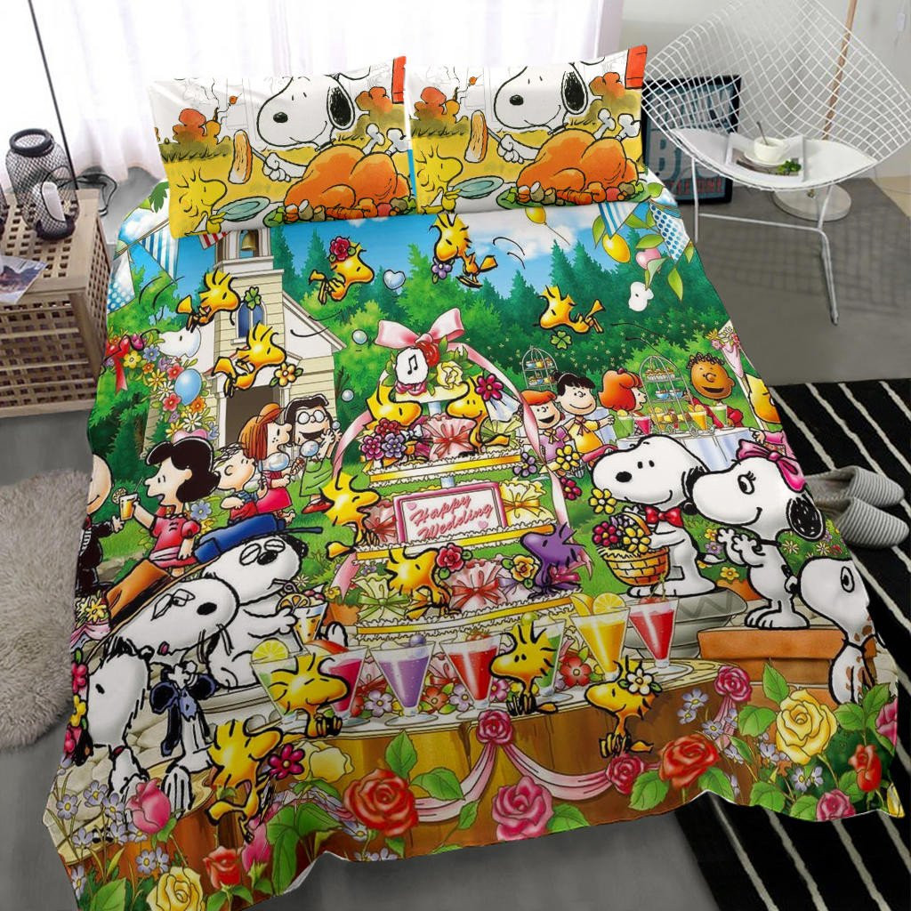 Peanuts Snoopy Lovers Duvet Cover Set - Bedding Set