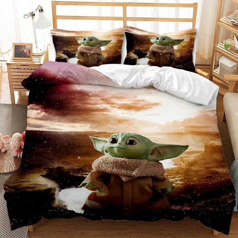 Baby Yoda Star War Duvet Cover Set - Bedding Set