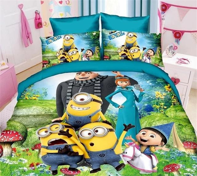 Cartoon Kids Minions Duvet Cover Set - Bedding Set