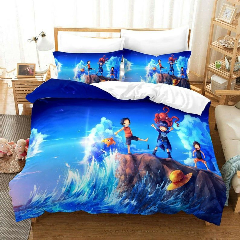 One Piece 6 Characters Duvet Cover Set - Bedding Set