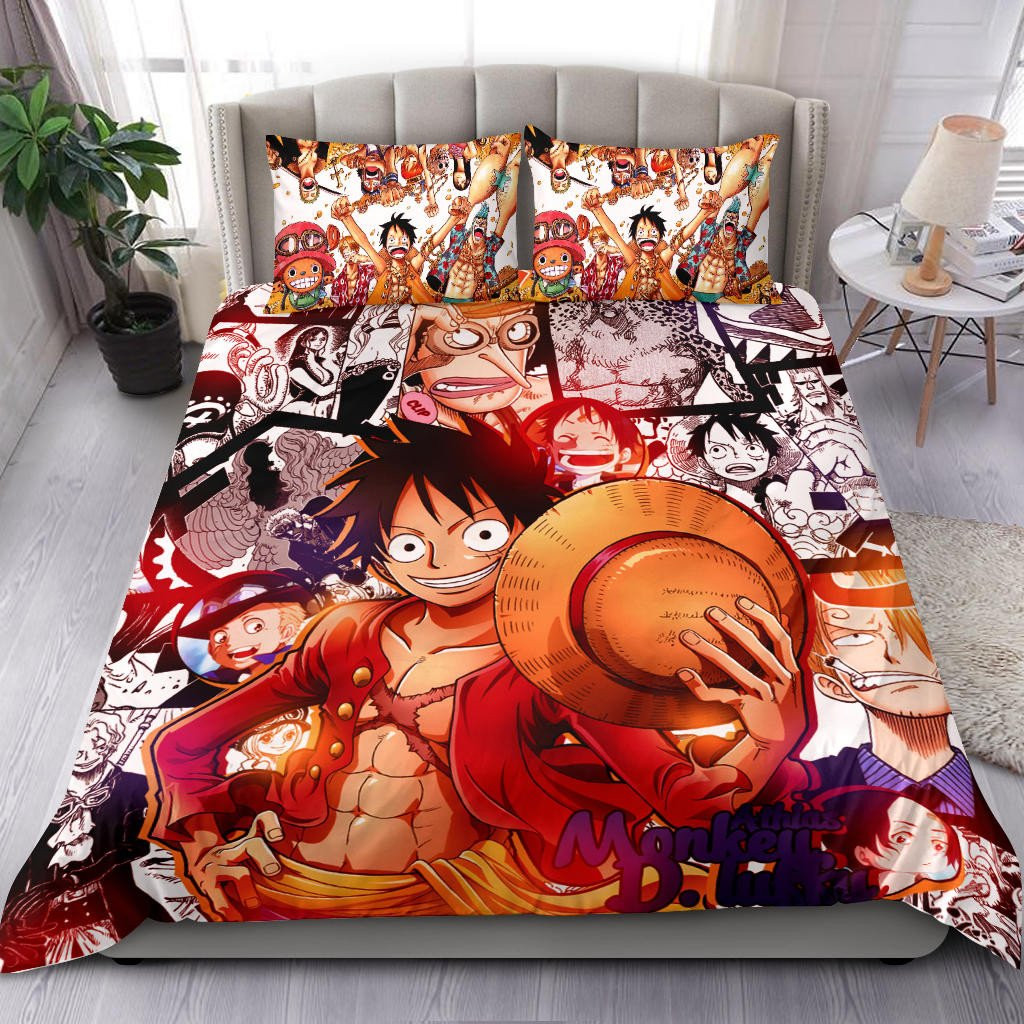 One Piece 16 Luffy and All Characters Duvet Cover Set - Bedding Set