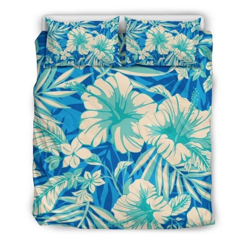 Blue Blossom Tropical Duvet Cover Set - Bedding Set