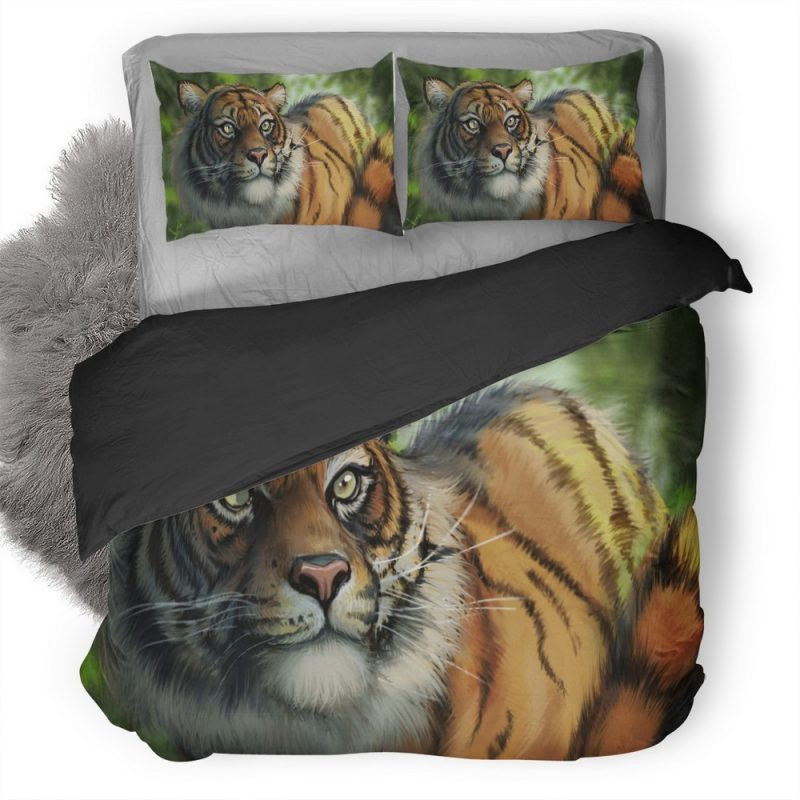Tiger Digital Artwork Zy Duvet Cover Set - Bedding Set