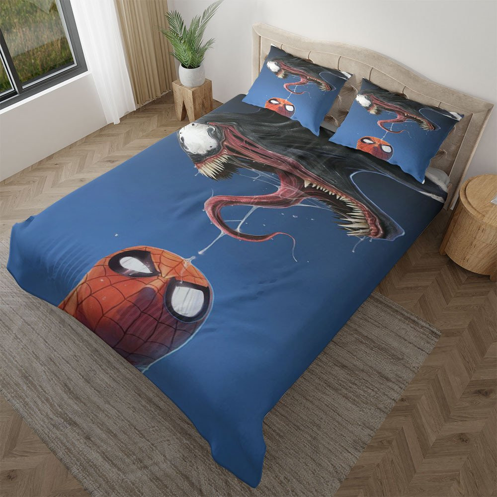 Spider Man Venom Movies Fan Gift Spider Man Venom Duvet Cover Set - Bedding Set