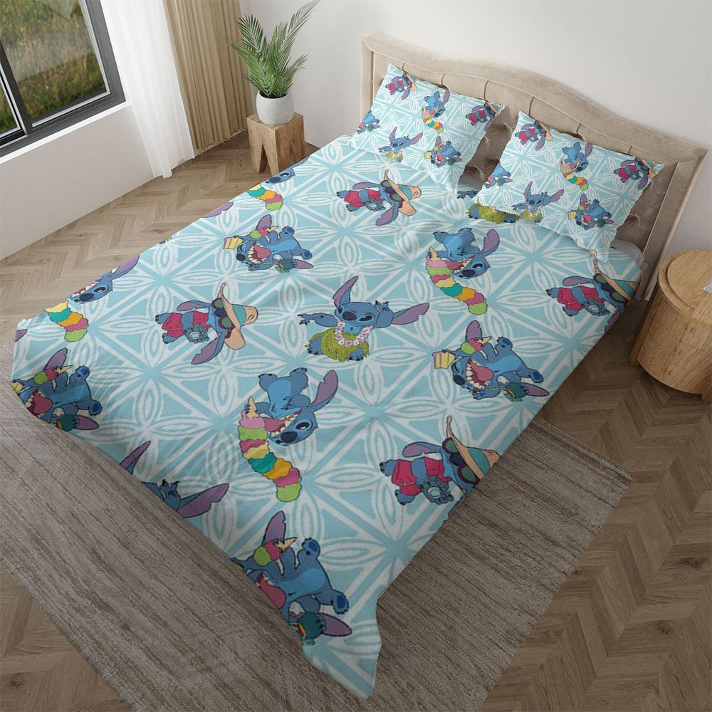 Lilo And Stitch Hawaii Floral Disney Duvet Cover Set - Bedding Set