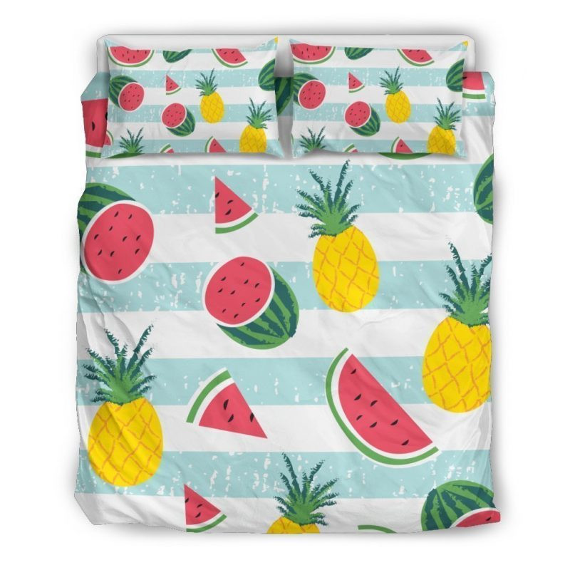 Cute Pineapple Watermelon Duvet Cover Set - Bedding Set