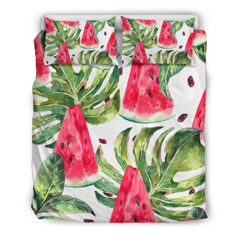 White Tropical Watermelon Duvet Cover Set - Bedding Set