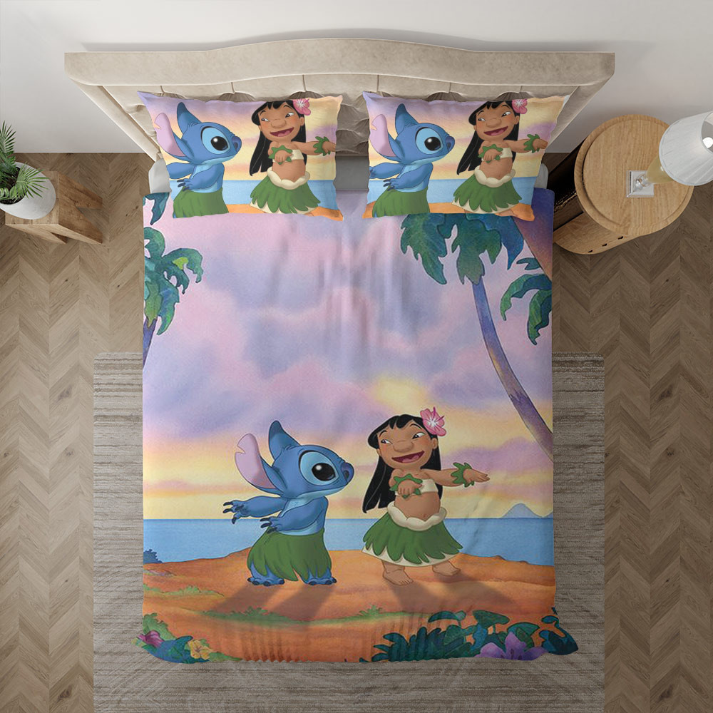 Disney Lilo And Stitch Cute Duvet Cover Set - Bedding Set