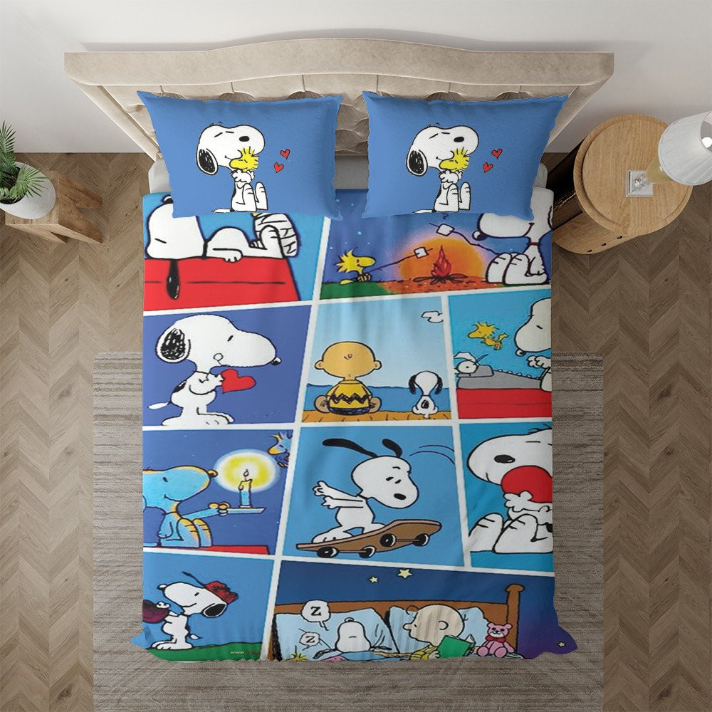 Peanuts Snoopy Charlie Brown Woodstock 2 Duvet Cover Set - Bedding Set