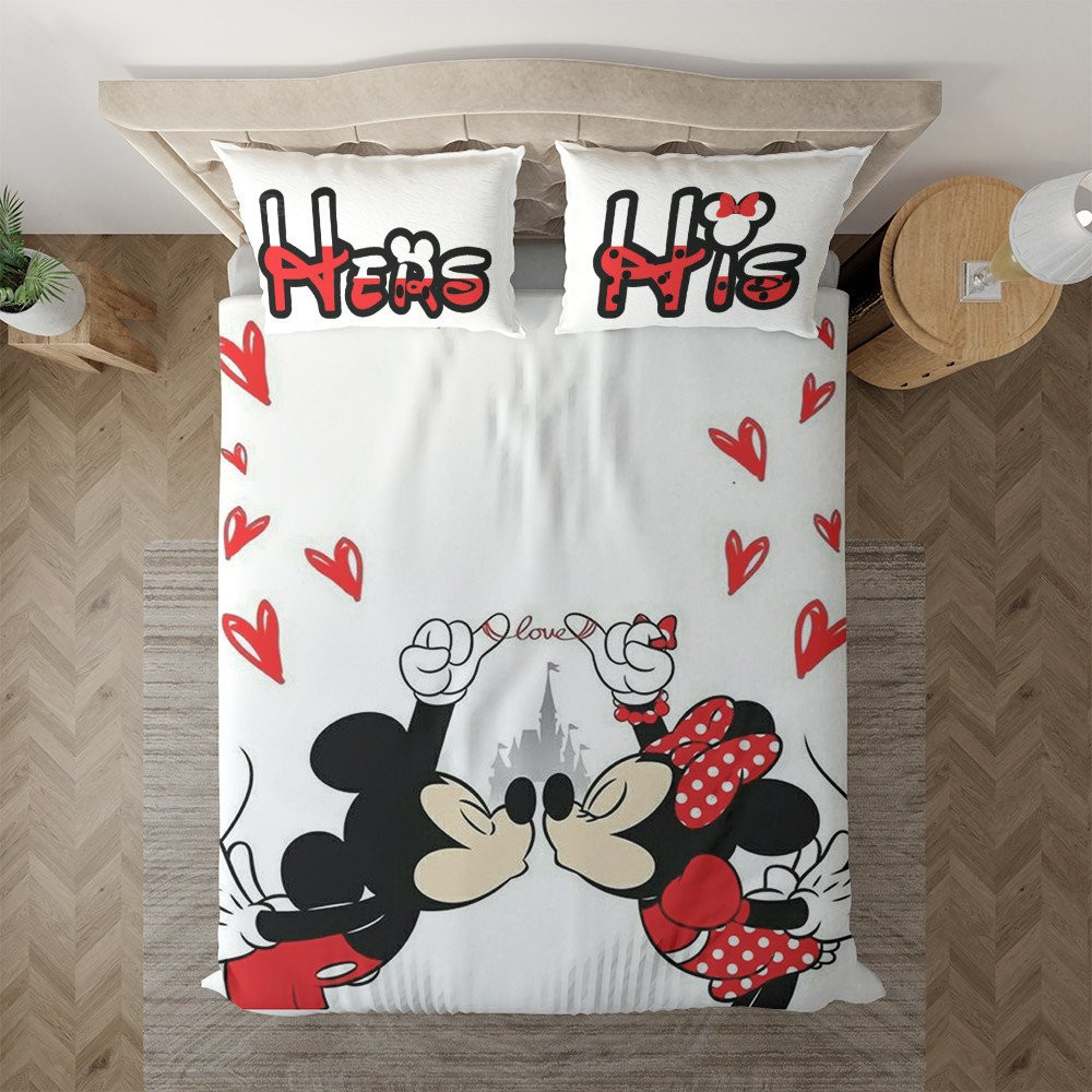 Mickey And Minnie Disney 2 Duvet Cover Set - Bedding Set