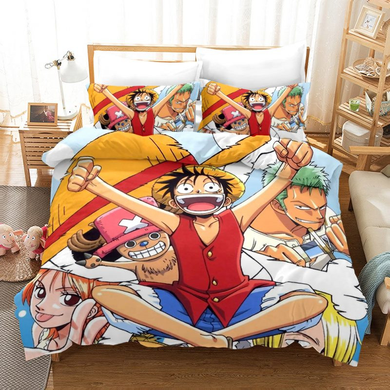 One Piece 44 Luffy and Friends Duvet Cover Set - Bedding Set
