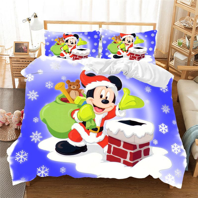 Merry Christmas Disney Mickey Mouse 2 Duvet Cover Set - Bedding Set