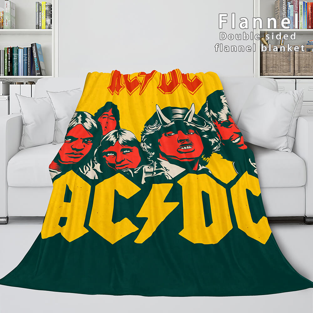 AC DC Team Flannel Fleece Blanket Throw Cosplay Wrap Nap Quilt Blanket