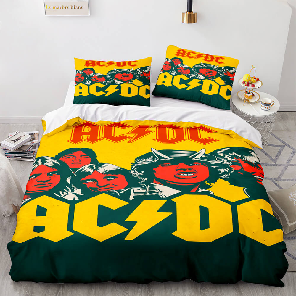 AC DC Team Cosplay UK Bedding Set Quilt Duvet Covers Bed Sheets Sets