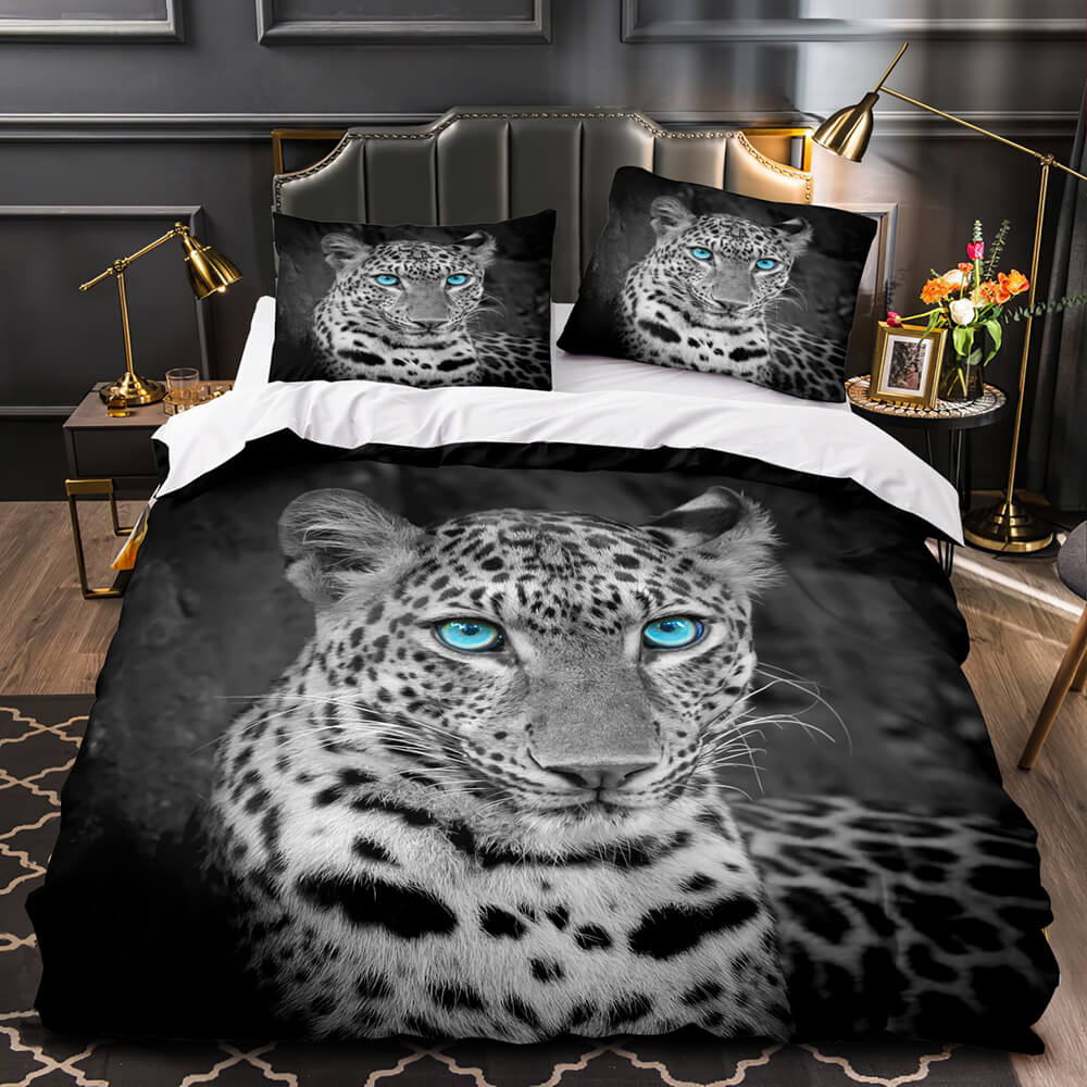 Animal Leopard Print Bedding Set Quilt Duvet Cover Throw Bedding Sets